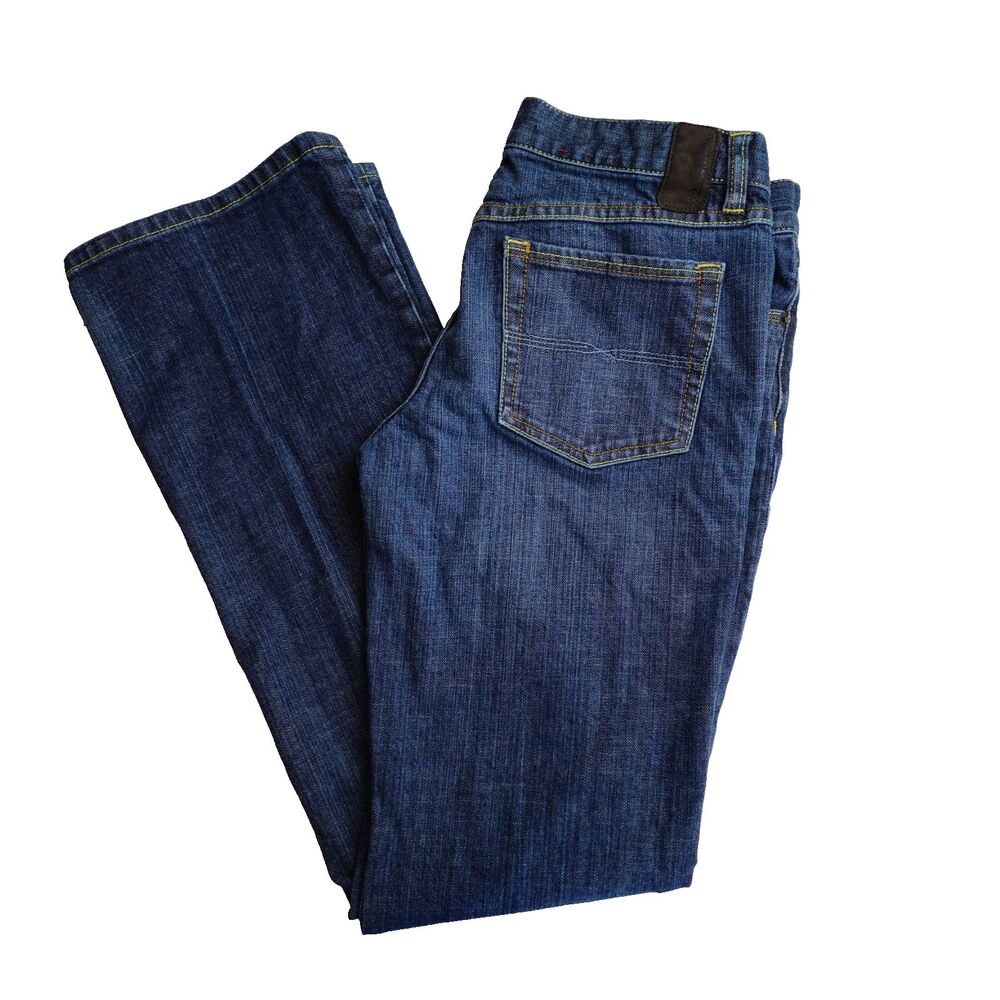 X2 Denim Laboratory Womens Blue Jeans Size 4 30x32 Mid Rise Bootcut/Flare